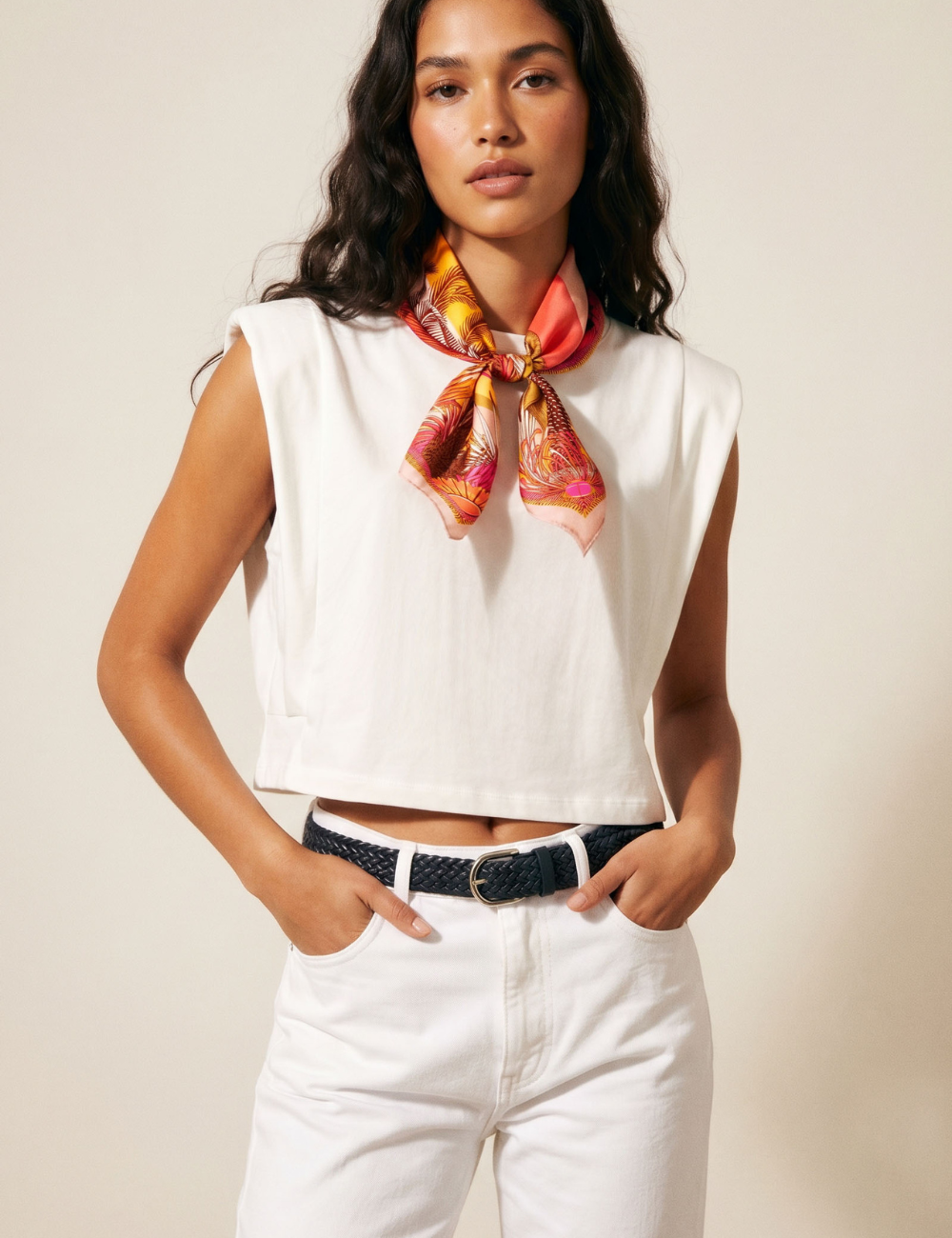 Mini foulard CHALBI rose WILD  -  Boutique L’anana(s)