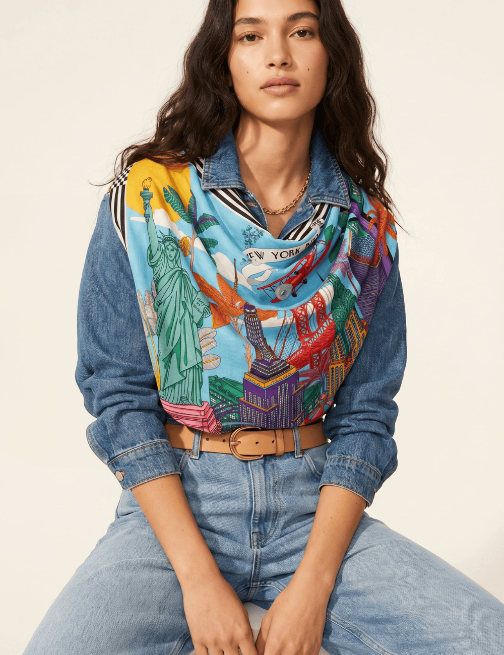 Grand foulard NewYork WILD - Boutique L'aNana(s)