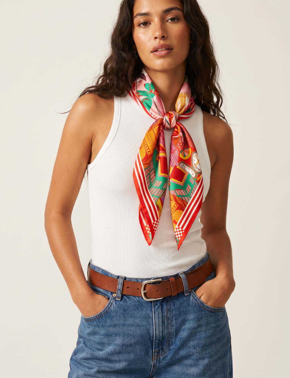 Foulard WILD rose - Boutique L'aNana(s)