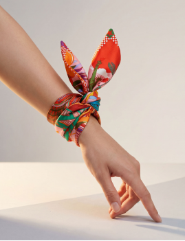 Mini foulard rose WILD - Boutique L'aNana(s)