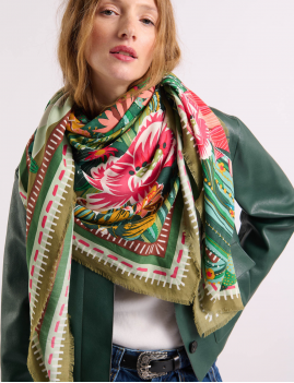 Big foulard CACTUS coloré WILD -  Boutique L’anana(s)