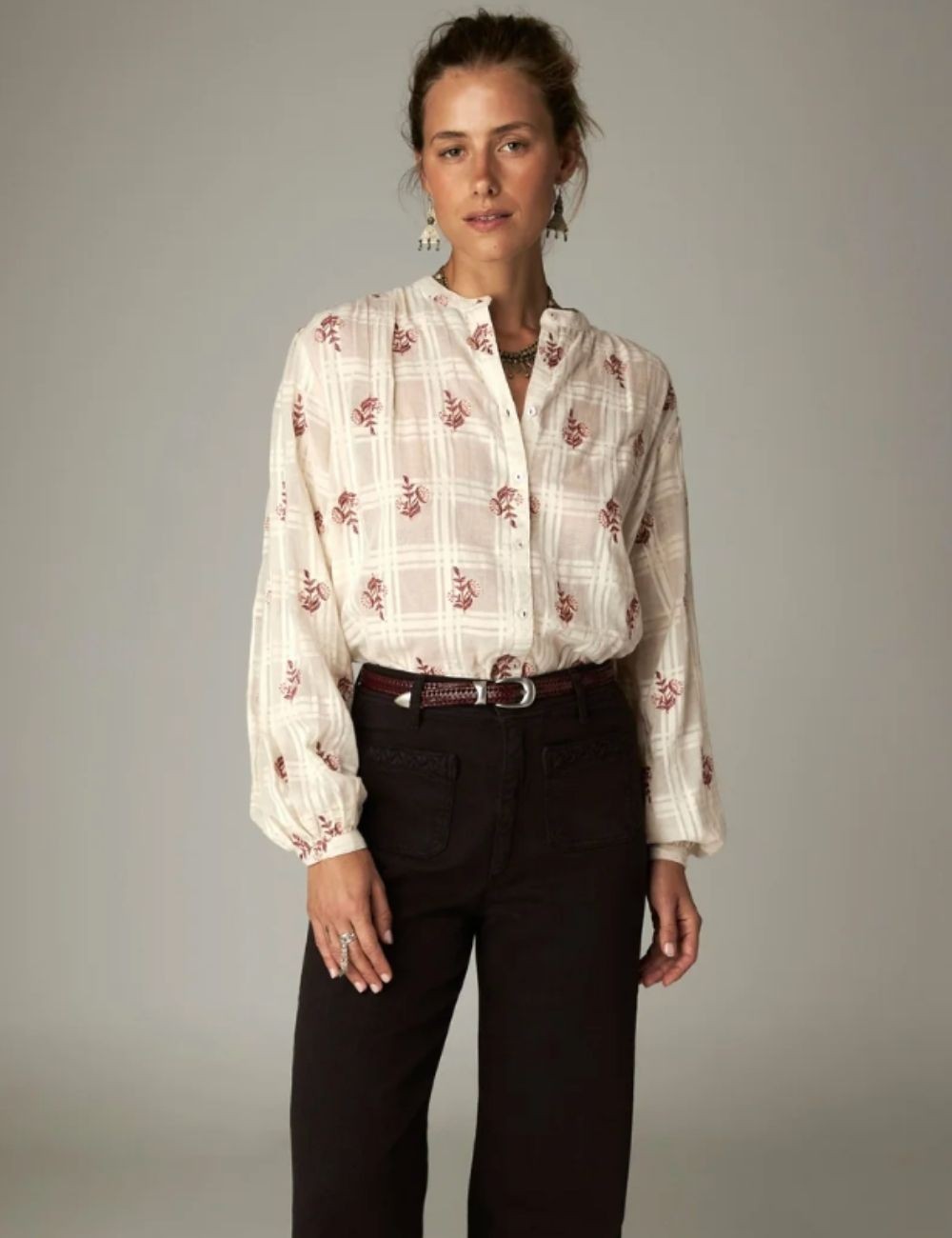 Blouse brodée MAISON HOTEL - Boutique L'aNana(s)