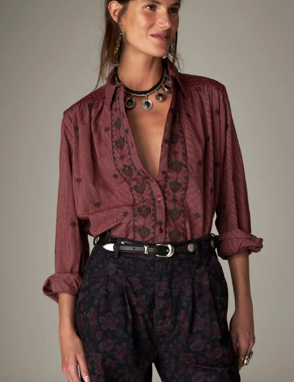 Chemise brodée AMRITA MAISON HOTEL - Boutique L'aNana(s)