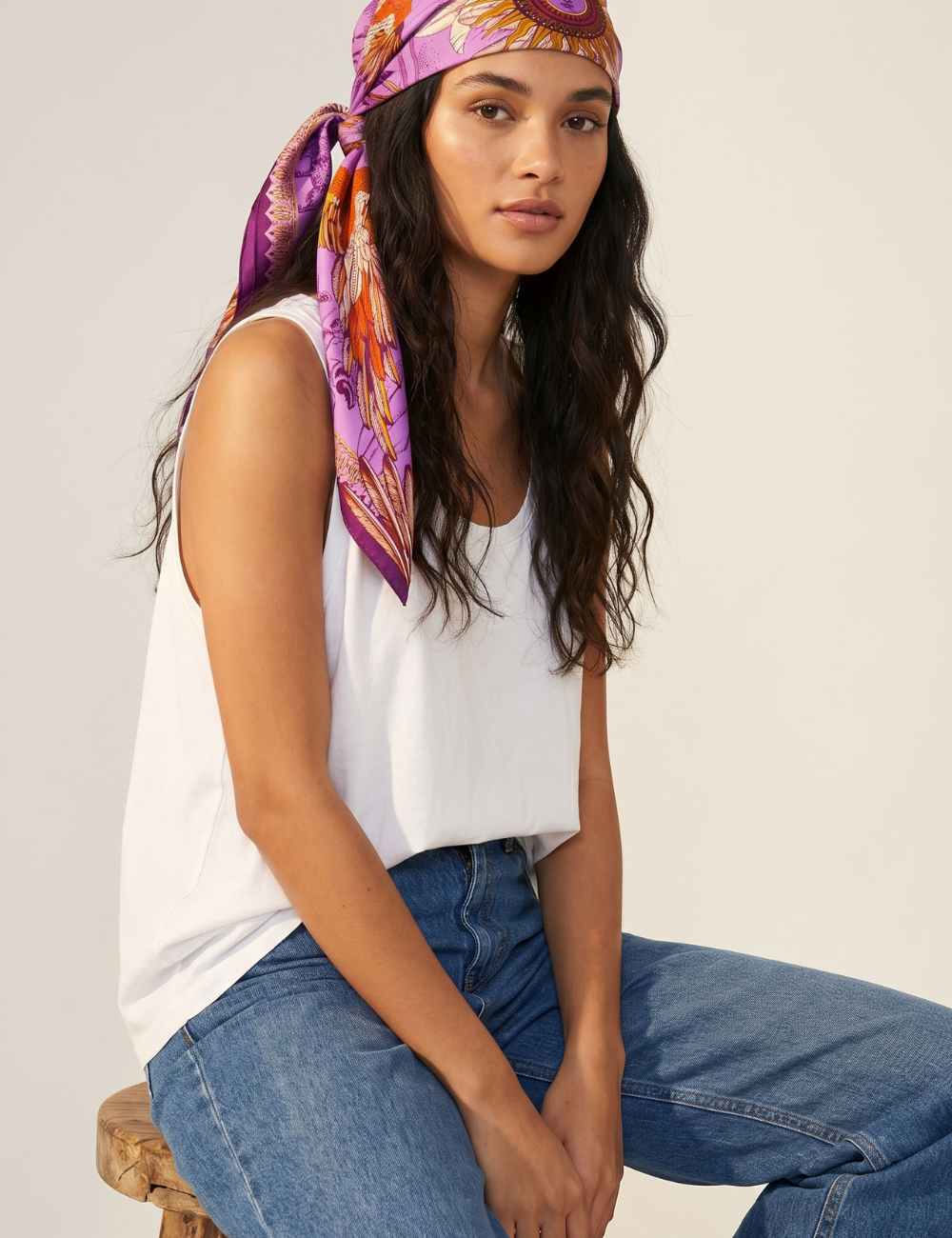 Foulard BALOU violet WILD - Boutique L'aNana(s)