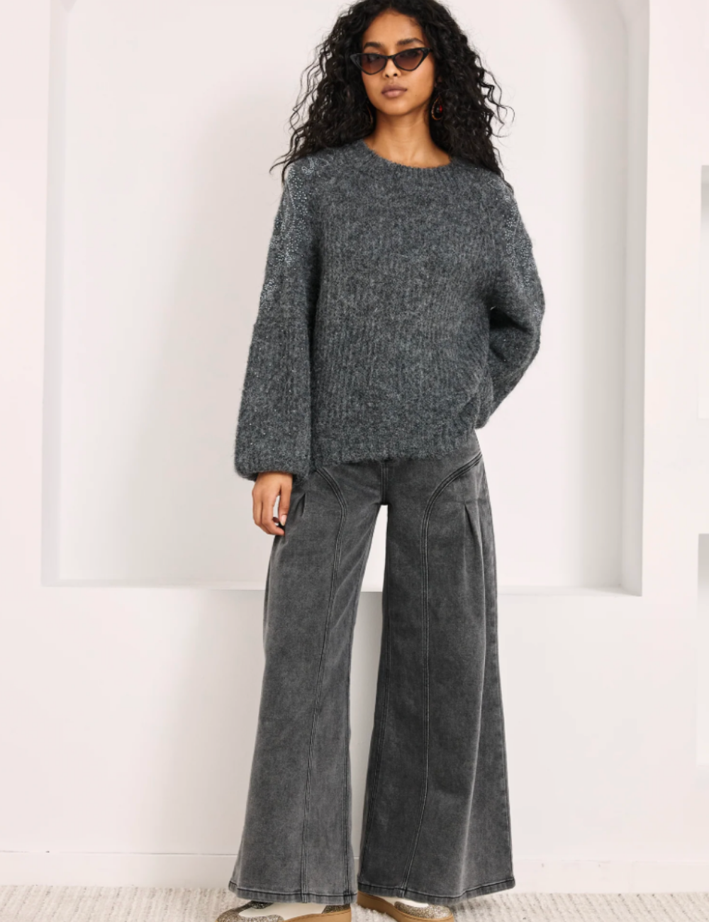 Maille grise NEKANE - Boutique L'aNana(s)