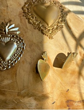 Clou coeur exvoto doré - Boutique l'ananas