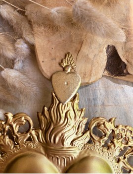 Clou coeur exvoto doré bohème - Boutique l'ananas